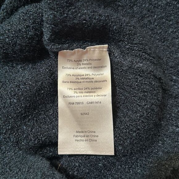 Motherhood Maternity M Winter Green Reverse Knit Boucle Cowl Neck Sweater Tunic - Picture 9 of 11